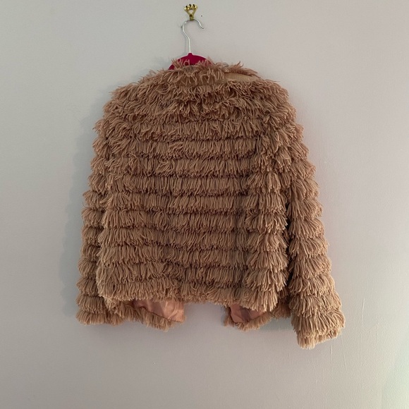 Open Front Faux Fur Coat - Picture 6 of 7